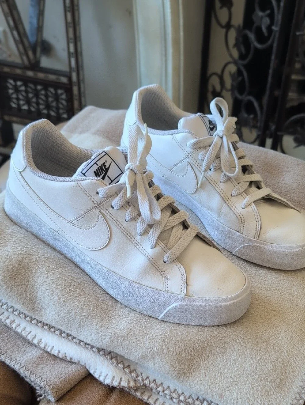 Nike Court Royale AC Triple White Women's Low-Top Athletic Sneakers